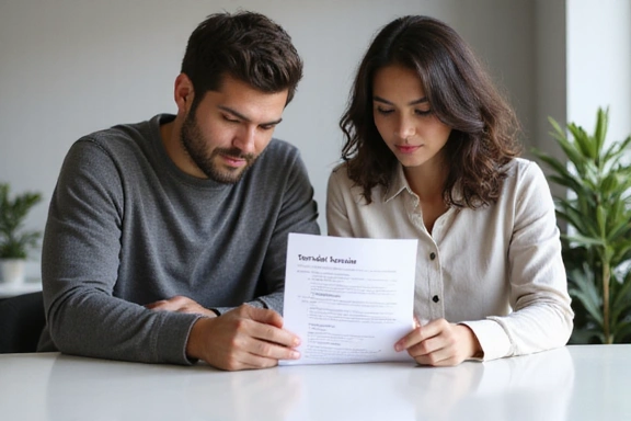 Coppia che legge un contratto con NutriVita Italia